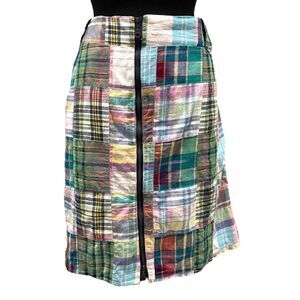 𝅺morrissey Y? Patchwork Zip Front Plaid Mini Skirt Sz 14